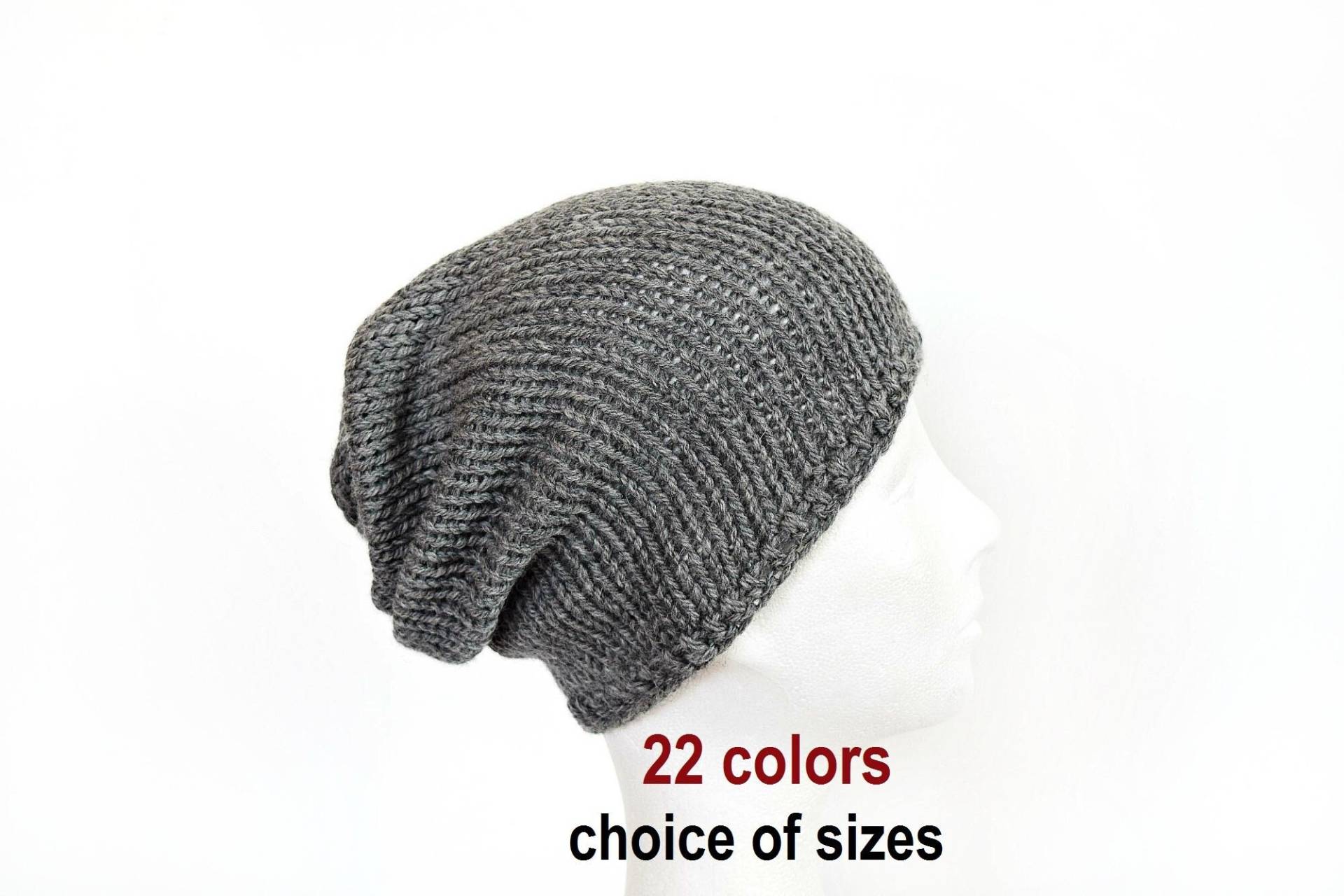 Womens Wool Beanies, Winter Slouch Beanie, Knit Womens Baggy Beanie von IrinasSTRICKMODE