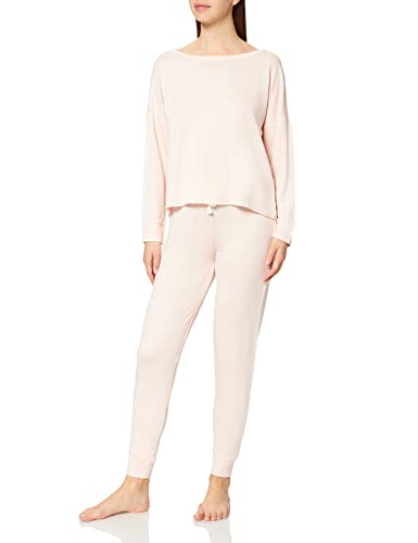 Iris & Lilly Damen Leichtes Loungewear-Set, Sweatshirt und Jogginghose, Rosa, 40 von Iris & Lilly