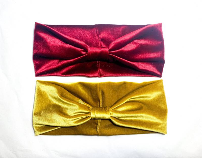 Samt Stirnband Bow Style - Stretch Burgund/Rot Smaragd Braun Mauve Schwarz Kupfer Pfirsich Boho Dicker Turban Kreativ Samt Stirnband Bow Style - Stretch Burgund/Rot Smaragd Braun Mauve Schwarz Kupfer Pfirsich Boho Dicker Turban Kreativ von IrisAtelierCouture
