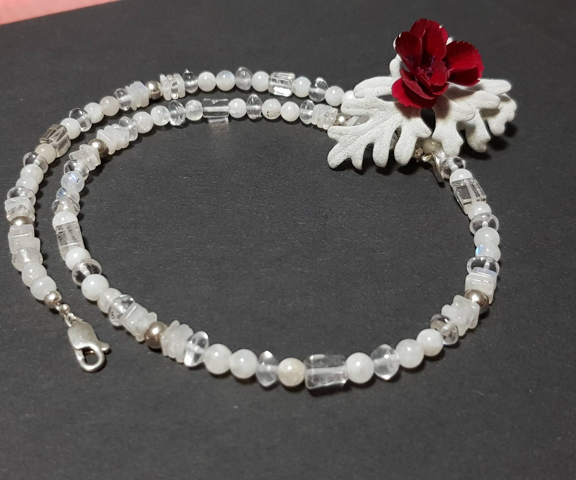 Bergkristall, Mondstein, Silber von IrisGeschenke