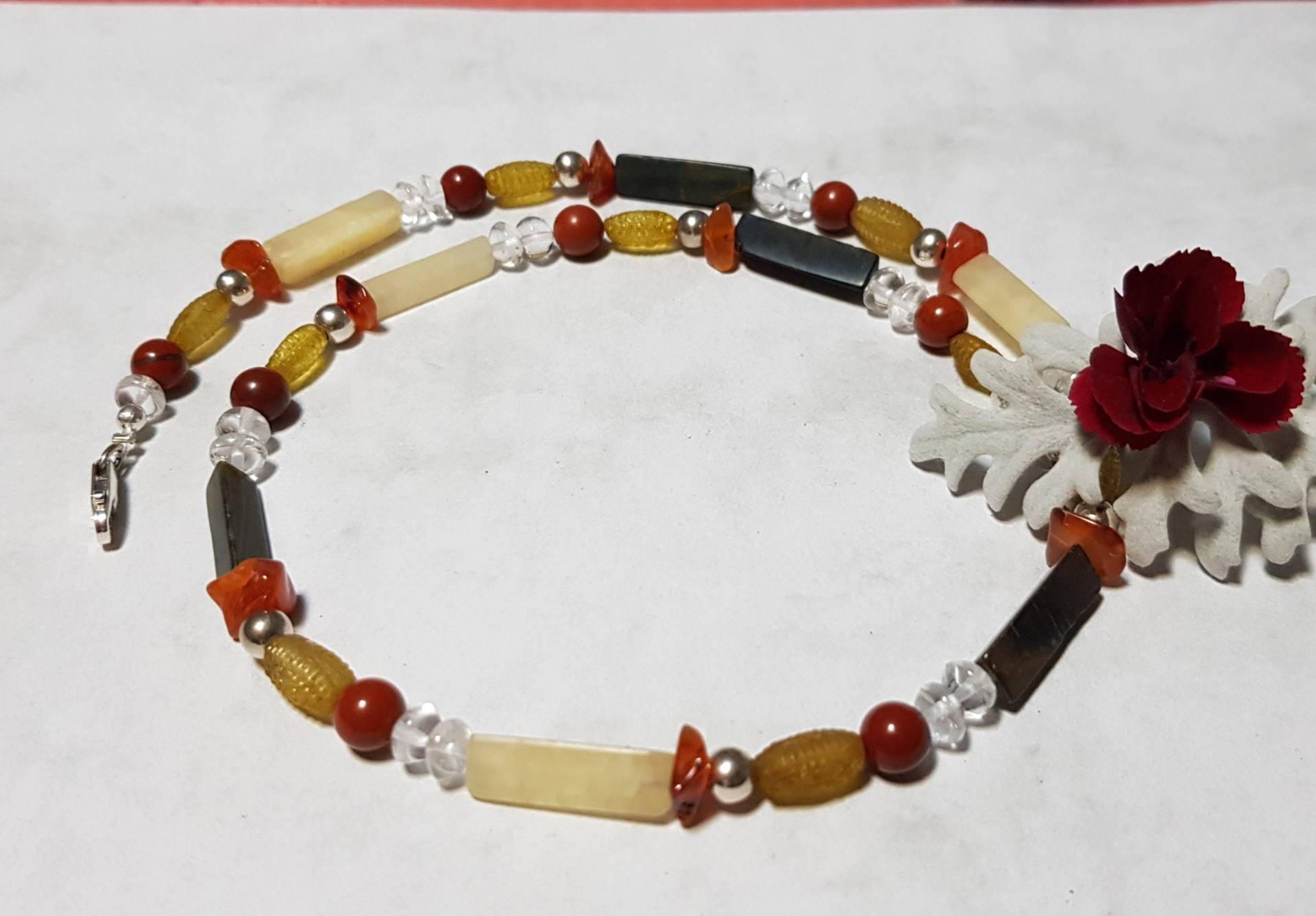 Edelsteinkette Mix, Silber von IrisGeschenke