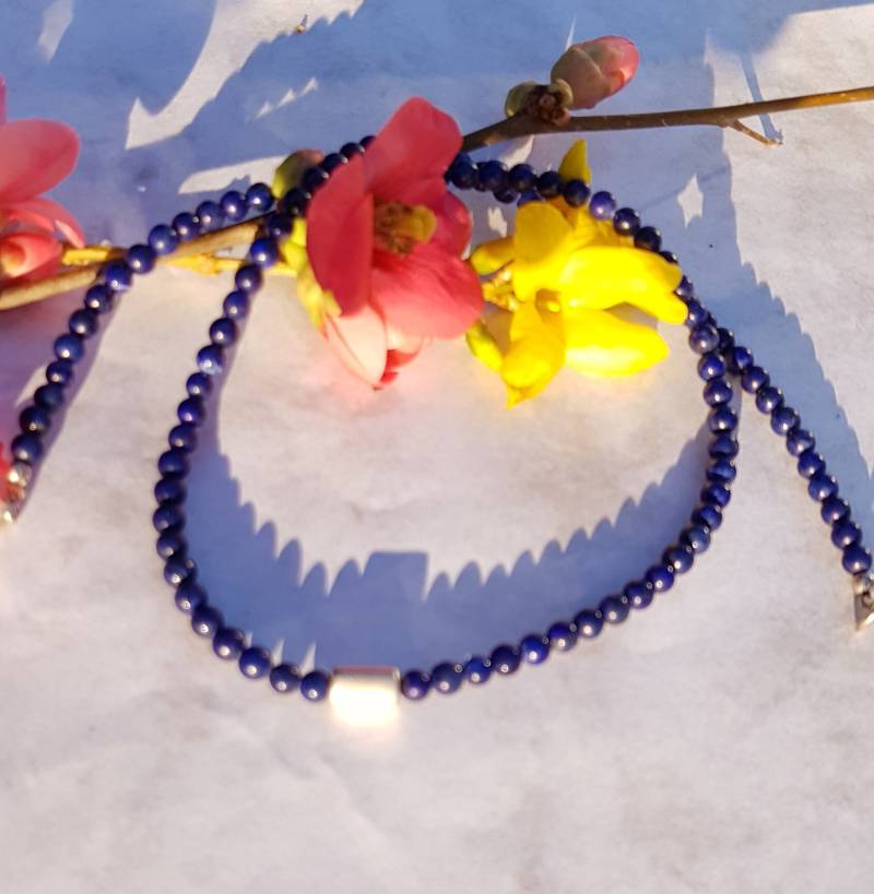 Lapis-Lazuli, Kette, Halskette, Silber von IrisGeschenke