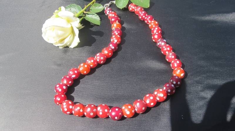 Rote Kette Fliegenpils von IrisGeschenke