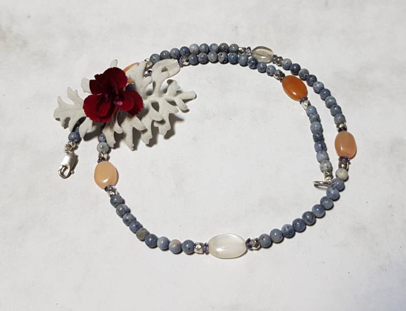 Schaumkoralle Blau, Lapislazuli, Silber von IrisGeschenke