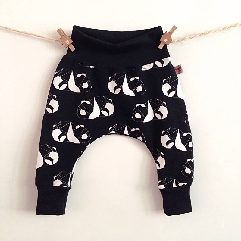 Baby-Haremshose Panda | Schwarz von IrisKleertje
