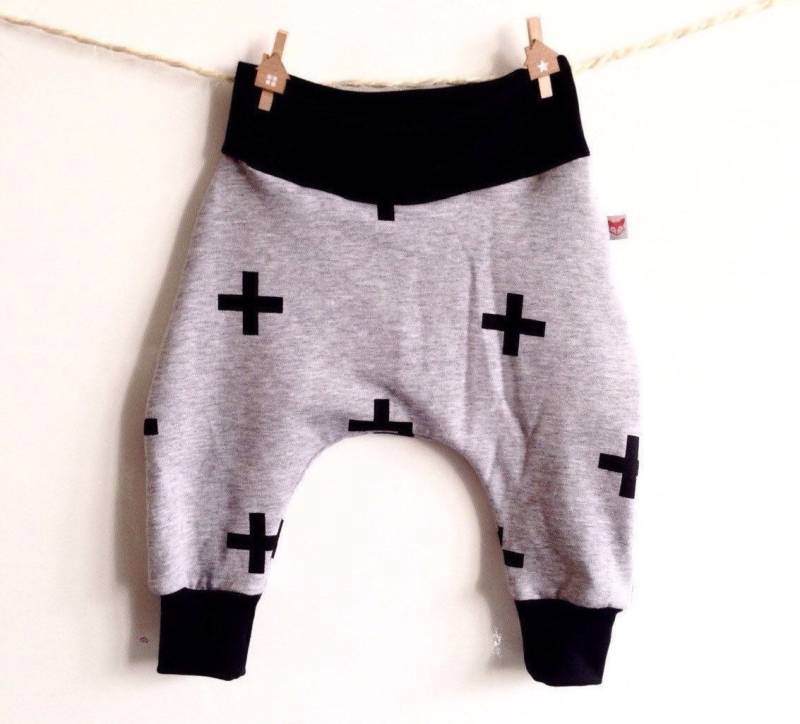 Baby Haremshose Plüsch Grau von IrisKleertje