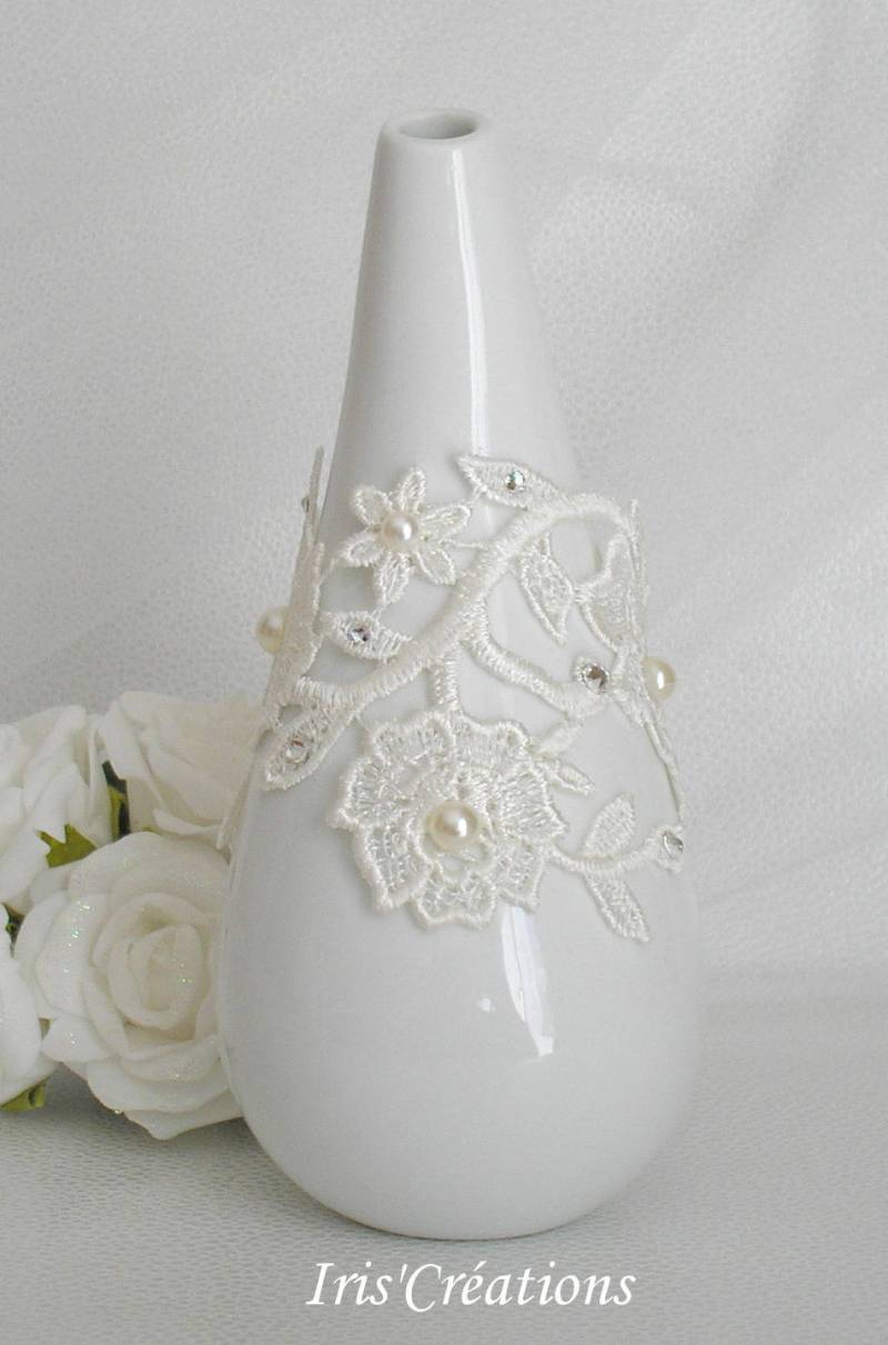 Hochzeit Manschette Armband Sofia Spitze Elfenbein Perlen Und Swarovski Strass von IriscreationsBijoux