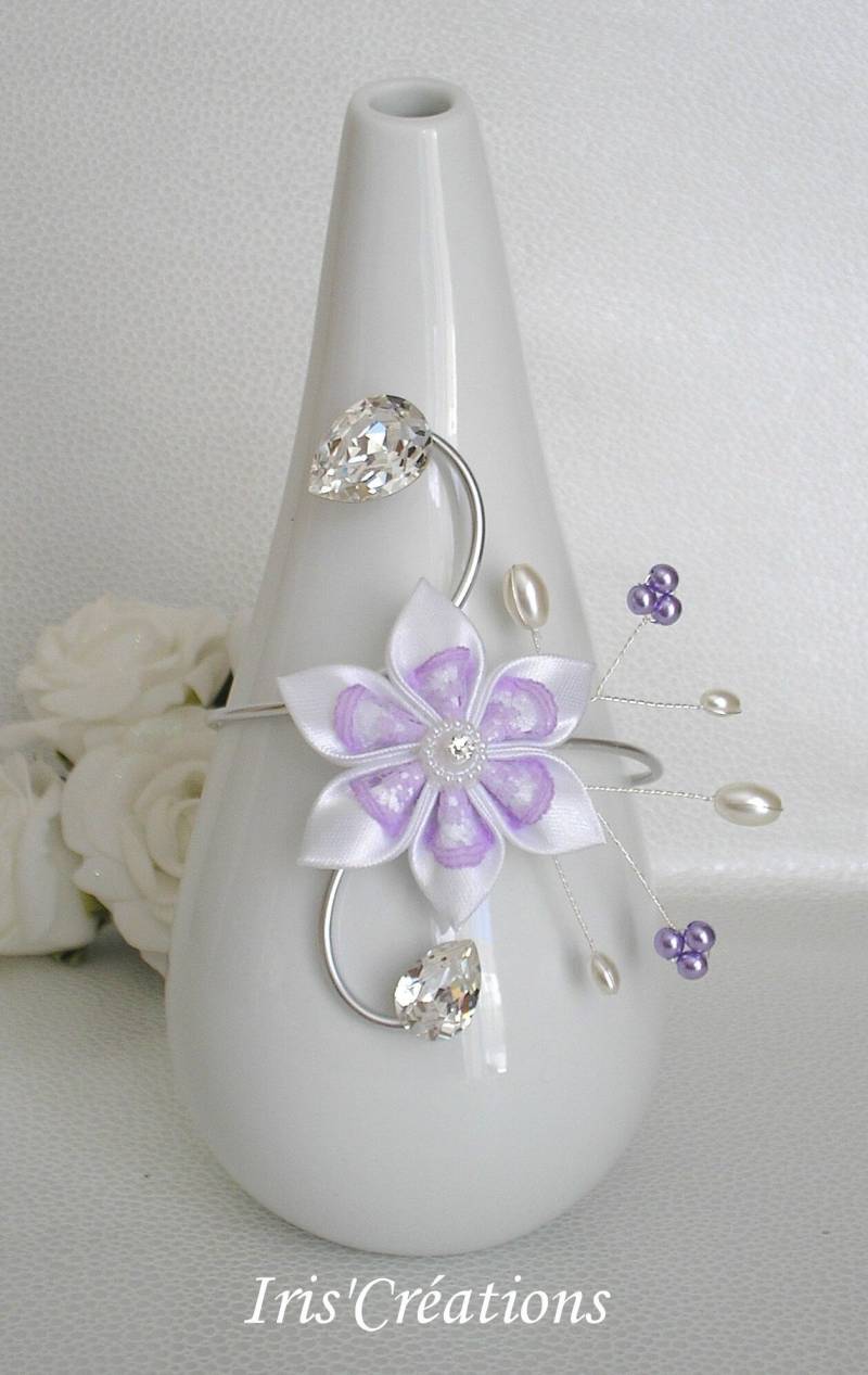 Maéva Weiß Parma Und Swarovski Strassstein Hochzeit Armband von IriscreationsBijoux