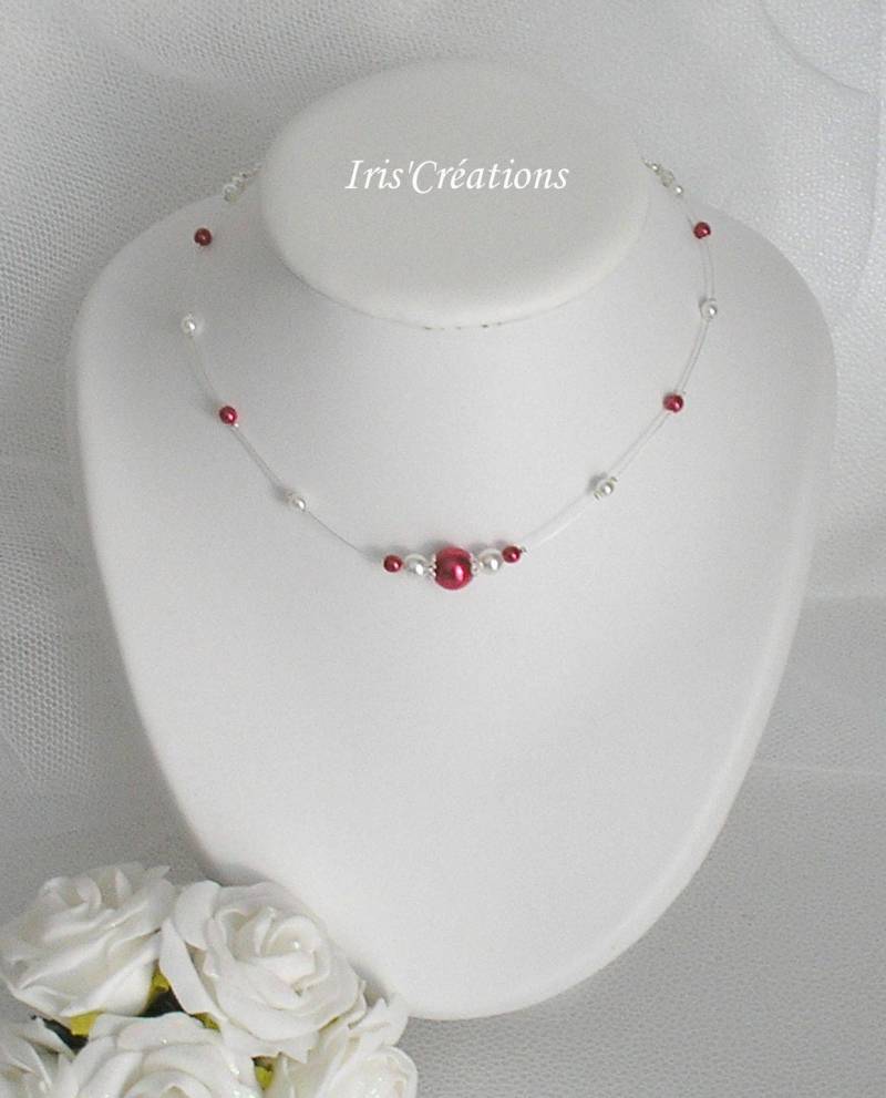 Rot-Weiße Sissi-Hochzeitskind-Halskette von IriscreationsBijoux