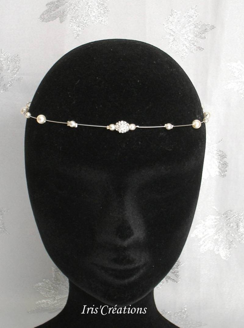 Vordere Ref Diana Juwel Perlen, Strass Und Elfenbein Enthaart Anhänger von IriscreationsBijoux