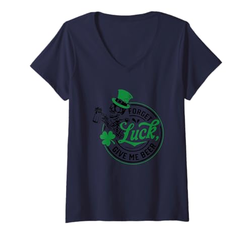 Damen Feeling Lucky Kleeblatt St. Patrick's Day T-Shirt mit V-Ausschnitt Damen Feeling Lucky Kleeblatt St. Patrick's Day T-Shirt mit V-Ausschnitt von Irish Heritage Luck St Patrick Shamrock Charm