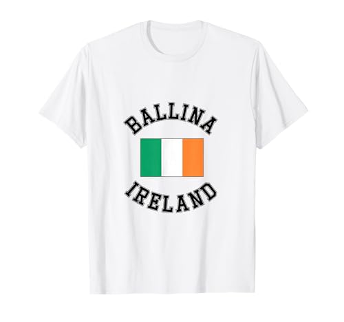 Ballina Irland Irische Flagge geeignet für Kinder Männer Frauen T-Shirt Ballina Irland Irische Flagge geeignet für Kinder Männer Frauen T-Shirt von Irish Pride Irish Flag Gifts