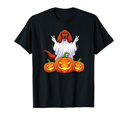 Irish Setter Ghost Pumpkin Boo Halloween Kinder Herren Damen T-Shirt Irish Setter Ghost Pumpkin Boo Halloween Kinder Herren Damen T-Shirt von Irish Setter Lover Halloween Ghost Pumpkin Outfits