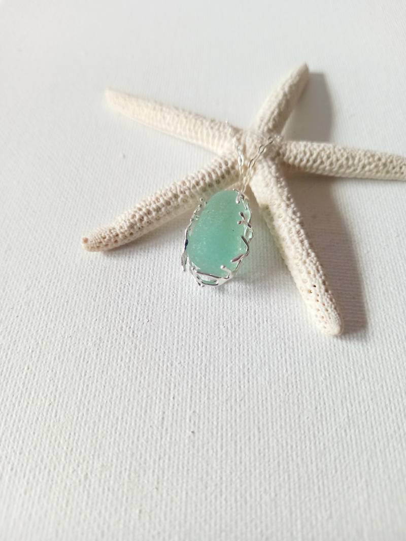 Echte Seeglas Halskette Seafoam Sea Glass Schmuck Seaglass Strand Hochzeit Weihnachtsgeschenk Für Sie von IrishMermaidJewelry