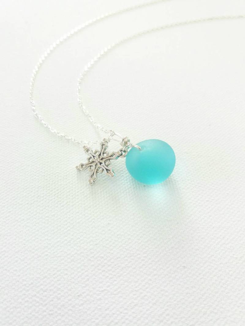 Sea Glass Halskette Sterling Silber | Seeglas Schmuck Brautjungfer Trauzeugin Geschenk Strandglas Strandhochzeit von IrishMermaidJewelry