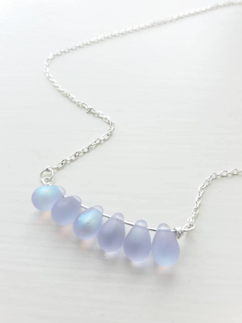 Sommer Halskette Seeglas Schmuck Meerjungfrau Glas Boho Strand Hochzeit von IrishMermaidJewelry