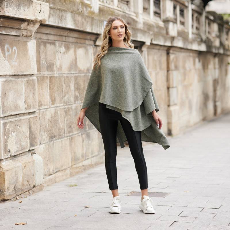 Irish Donegal Tweed Wrap/Schal - Salbei Fischgrät Handgefertigt Einheitsgröße von IrishTweedStore