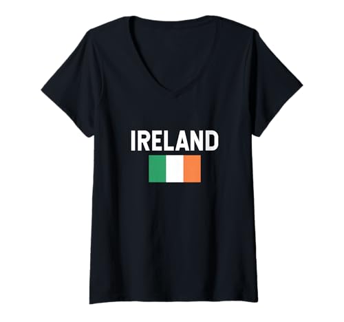 Damen Irland Ire Irin lustiges Geschenk T-Shirt mit V-Ausschnitt Damen Irland Ire Irin lustiges Geschenk T-Shirt mit V-Ausschnitt von Irland Ire Irin lustiges Geschenk Urlaub