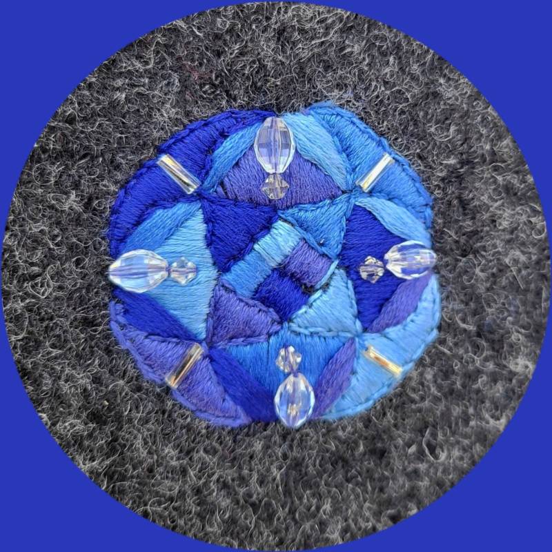 Mandala Patch, Aufnäher Handgestickter Kreisrunder Gelber, Grüner, Pinker Oder Blauer Walkkleidung Reparatur, Add On Walkkleidung von Irmanaeht
