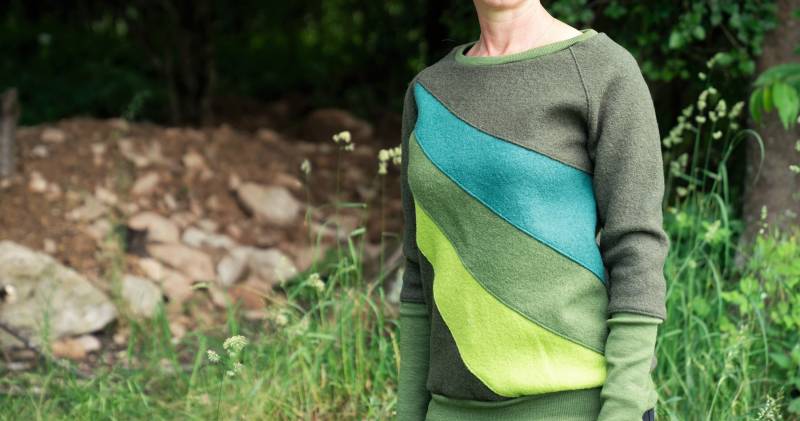 Sofortkauf, Versandbereit Walk Pullover Gr. 48, Winterpulli, Wolle in Grüntönen, Damen Winter Walkpullover, Sweater Grün von Irmanaeht