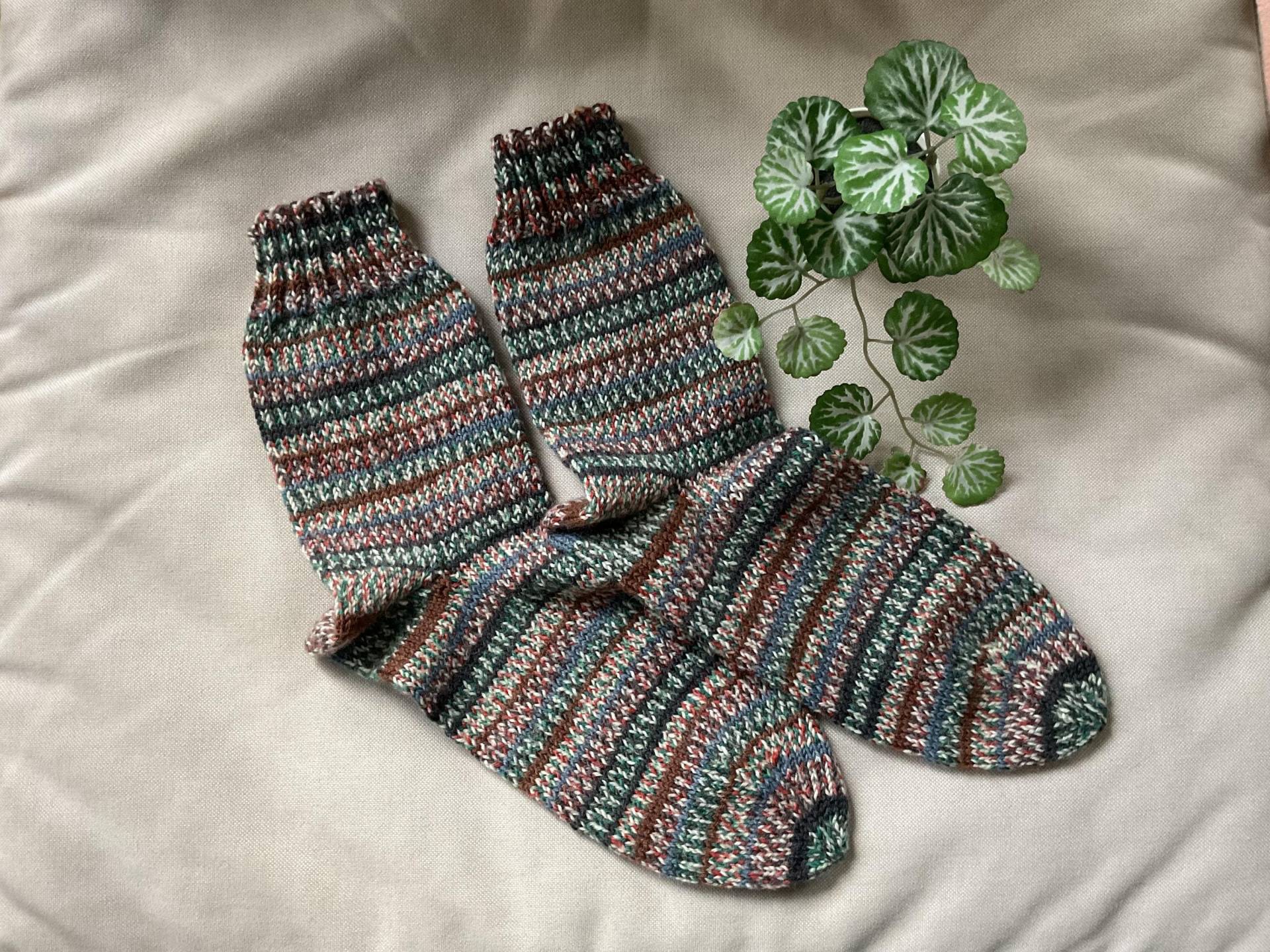 Wollsocken Größe 37, Gemusterte Handgestrickte Warme Socken Für Damen, Herren Und Kinder, Gestrickte Wintersocken, Geschenk von IrmisBastelstuebchen