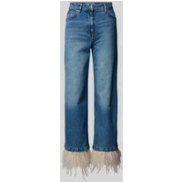Iro Straight Fit Jeans mit Federn in Jeansblau, Größe 38 Iro Straight Fit Jeans mit Federn in Jeansblau, Größe 38 von Iro