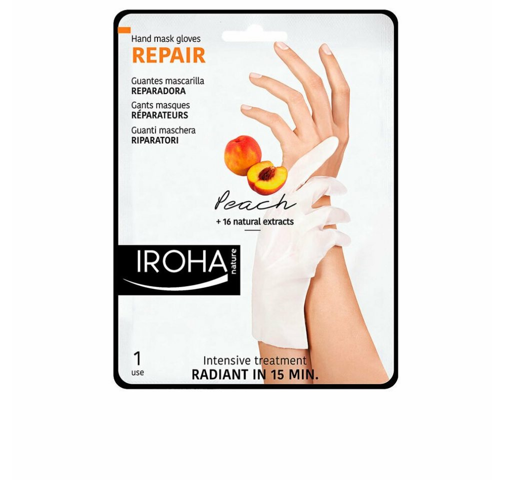 Iroha Handschuhmaske Nature Peach Hand y Nail Mask Gloves Repair von Iroha