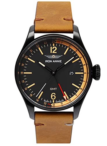 Iron Annie Herrenuhr Flight Control GMT Schwarz/Braun 5148-2 von Iron Annie