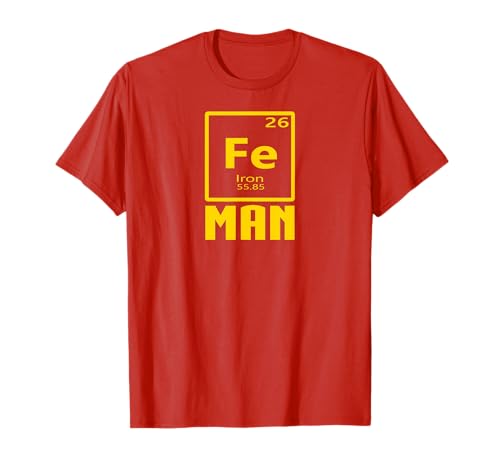 Fe Element Man - Nerdy Iron Superhero Lustig T-Shirt von Iron Element Outfit