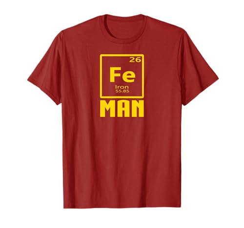 Fe Element Man - Nerdy Iron Superhero Lustig T-Shirt von Iron Element Outfit