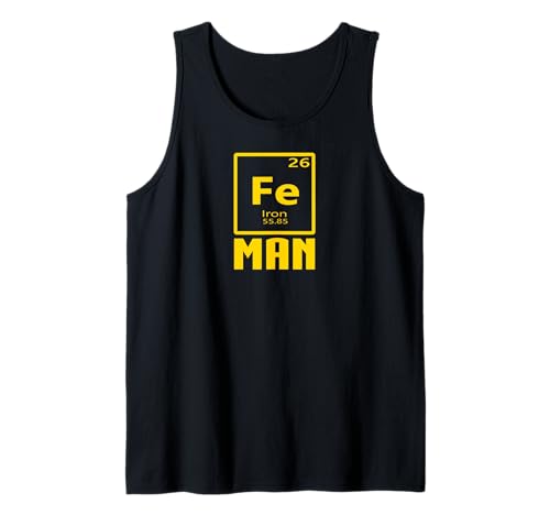 Fe Element Man - Nerdy Iron Superhero Lustig Tank Top Fe Element Man - Nerdy Iron Superhero Lustig Tank Top von Iron Element Outfit