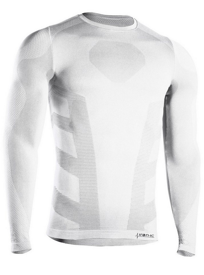 Iron-IC Langarmshirt Funktionsunterwäsche I-Soft (nahtlos) weiss Herren von Iron-IC