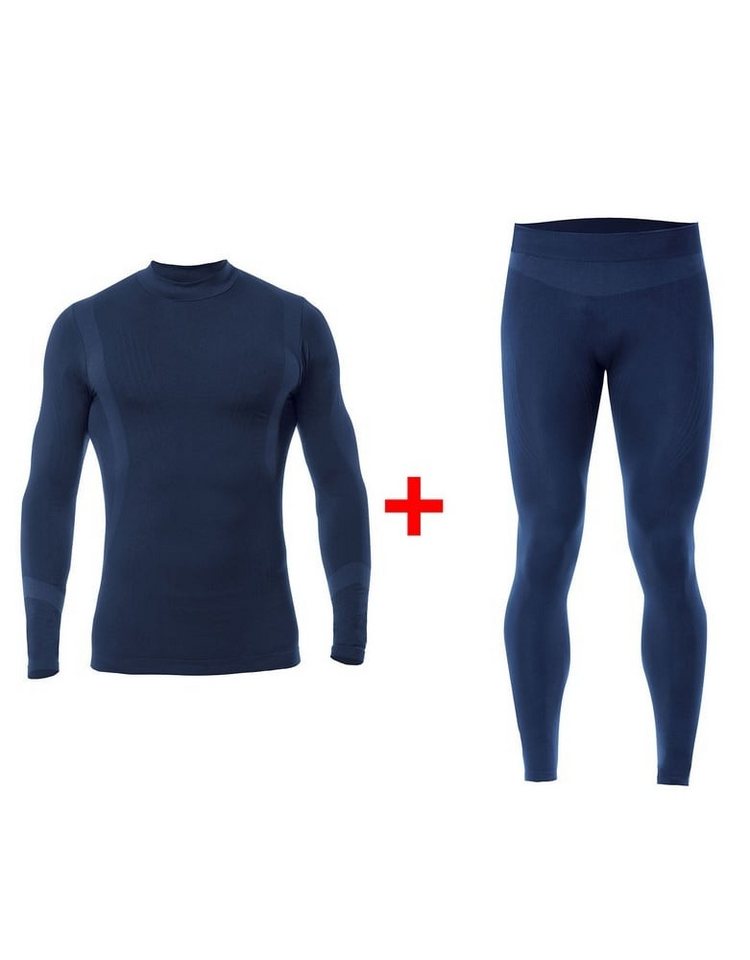 Iron-IC Langarmshirt Funktionsunterwäsche-Set (Hose + Langarmshirt) Thermic blau Herren von Iron-IC