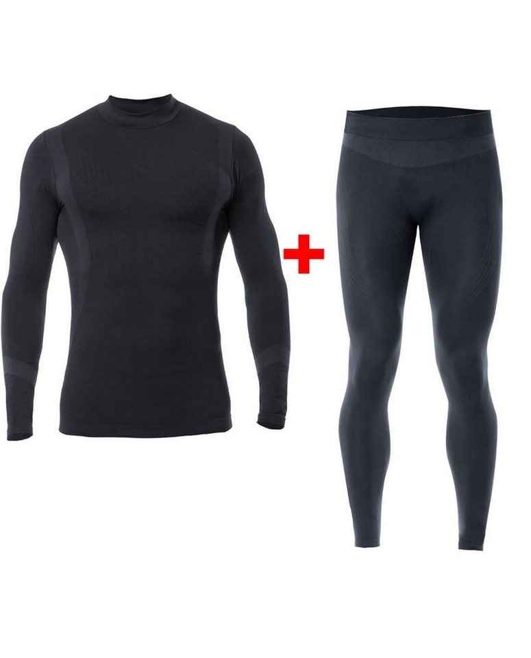 Iron-IC Langarmshirt Funktionsunterwäsche-Set (Hose + Langarmshirt) Thermic schwarz Herren von Iron-IC