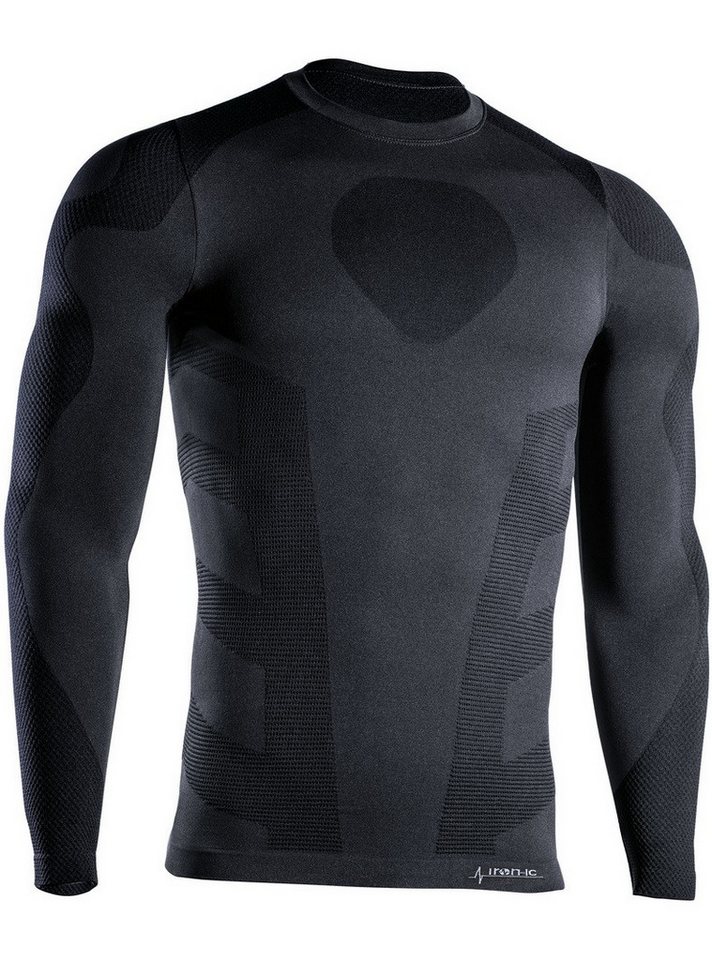 Iron-IC Langarmshirt Funktionsunterwäsche iSoft (nahtlos) schwarz Herren von Iron-IC