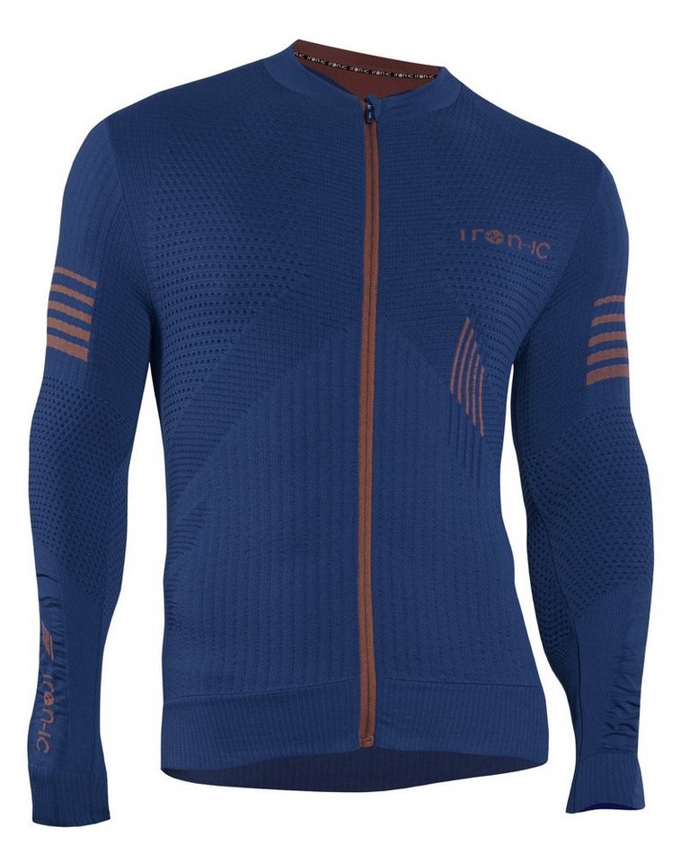 Iron-IC Langarmshirt Performance Full Zip dunkelblau Herren von Iron-IC