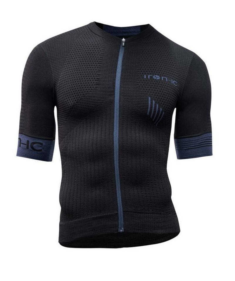 Iron-IC T-Shirt Bike Hero Full Zip Kurzarm schwarz Herren von Iron-IC