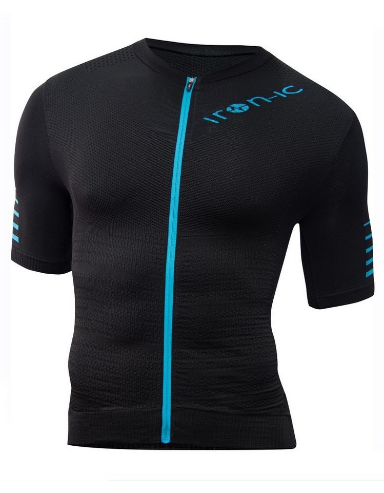 Iron-IC T-Shirt Bike Power Performance Full Zip Kurzarm schwarz Herren von Iron-IC