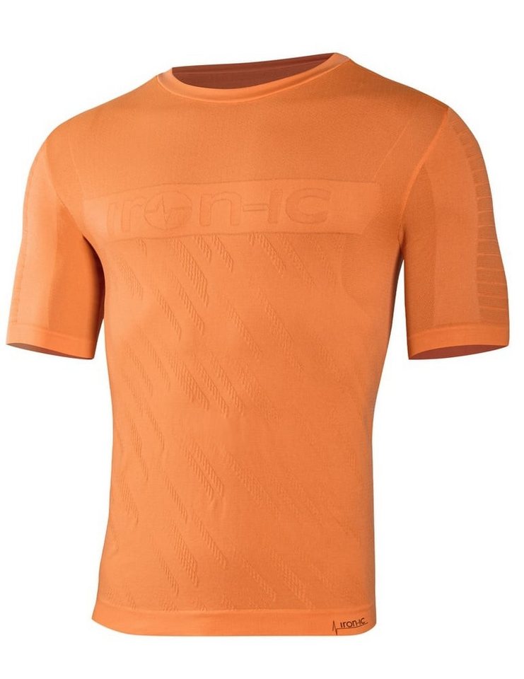 Iron-IC T-Shirt Laufshirt Performance Kurzarm neonorange Herren von Iron-IC