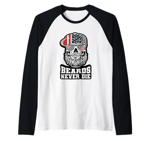Beards Never Die für bärtige Jungs, die Humor lieben Raglan von Iron Kor