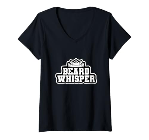 Damen Beard Whisper Crown Icon for Bearded Men with Style T-Shirt mit V-Ausschnitt Damen Beard Whisper Crown Icon for Bearded Men with Style T-Shirt mit V-Ausschnitt von Iron Kor