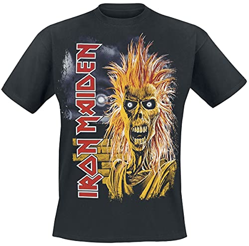 Iron Maiden 1st Album Tracklist Männer T-Shirt schwarz S 100% Baumwolle Band-Merch, Bands von Iron Maiden