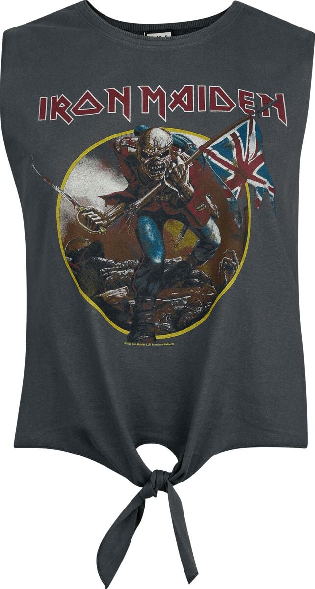 Iron Maiden Amplified Collection - Trooper Top charcoal in S von Iron Maiden
