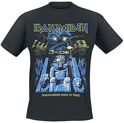 Iron Maiden Back in Time Mummy Männer T-Shirt schwarz M 100% Baumwolle Band-Merch, Bands von Iron Maiden