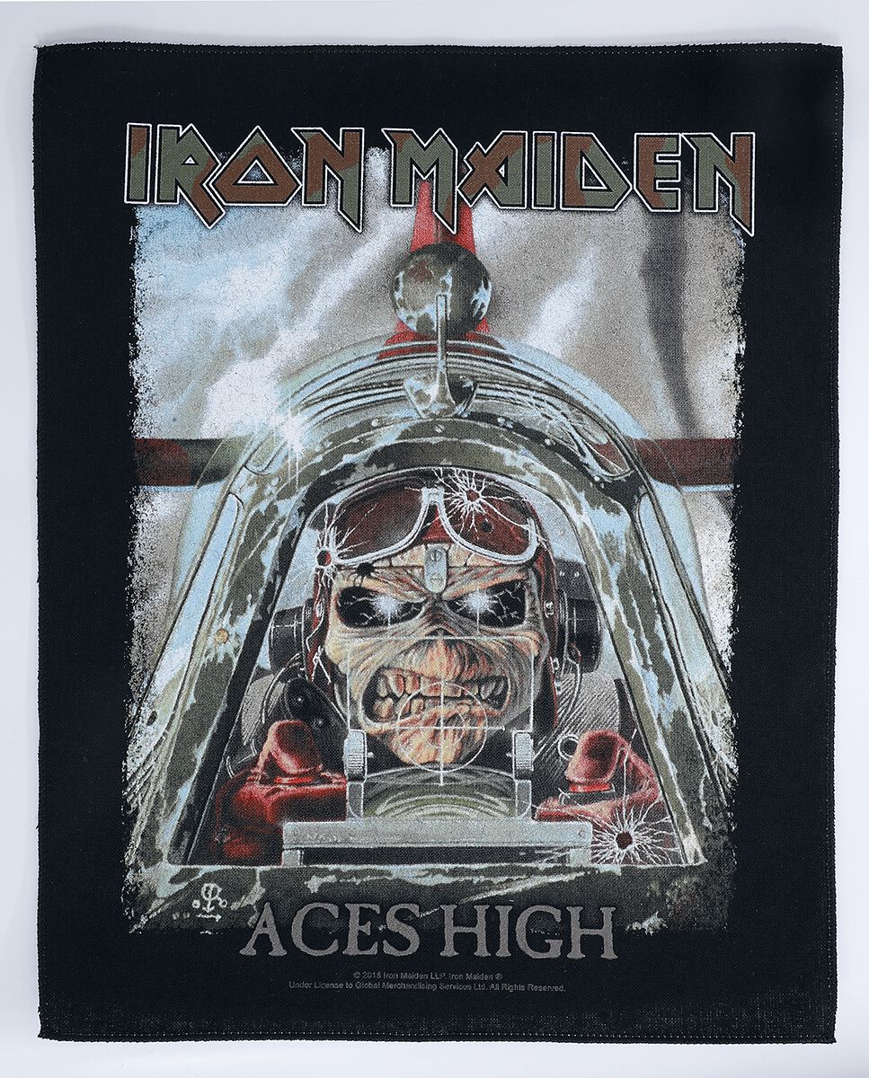 Iron Maiden Backpatch - Aces High - multicolor  - Lizenziertes Merchandise! von Iron Maiden