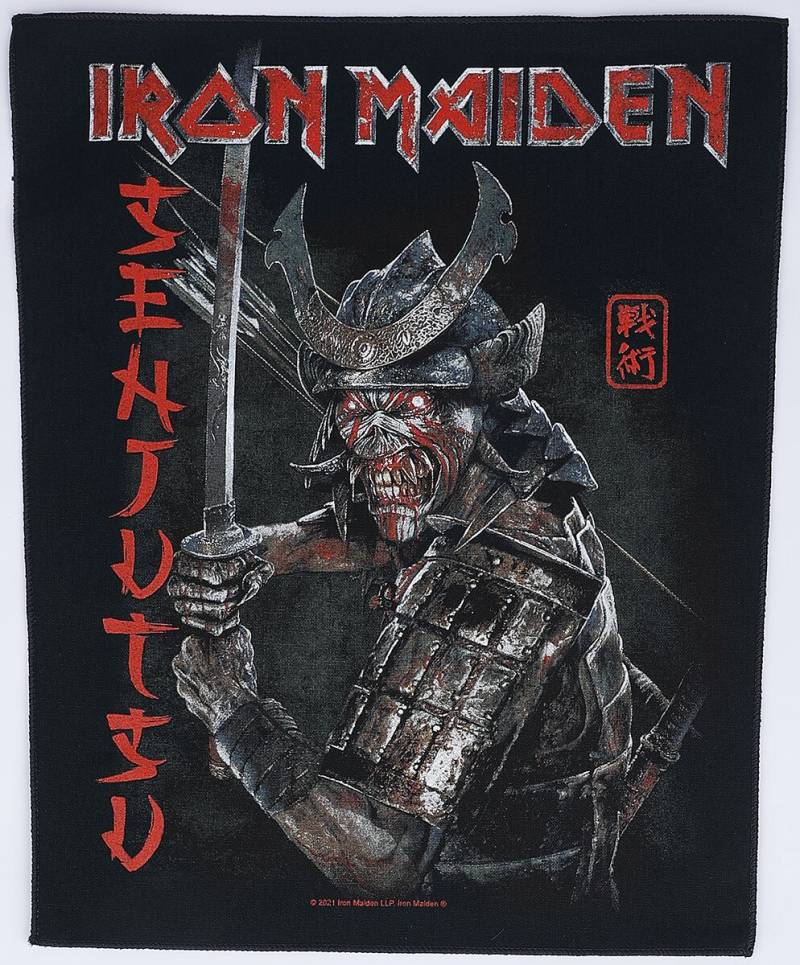 Iron Maiden Backpatch - Senjutsu - schwarz/rot  - Lizenziertes Merchandise! von Iron Maiden