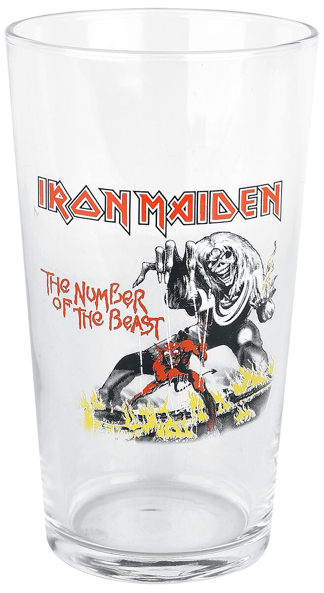Iron Maiden Bierglas - Number Of The Beast - klar  - Lizenziertes Merchandise! von Iron Maiden