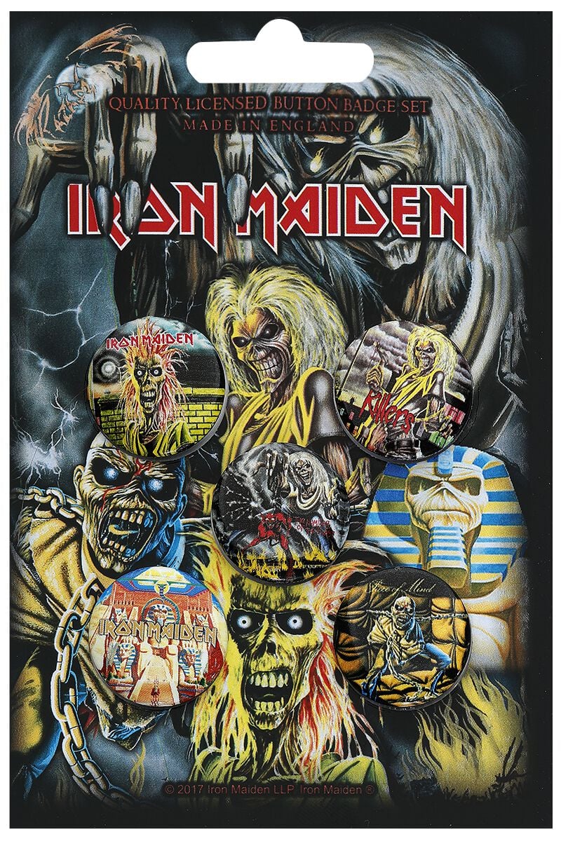 Iron Maiden Button - Early Albums - multicolor - Lizenziertes Merchandise! Iron Maiden Button - Early Albums - multicolor - Lizenziertes Merchandise! von Iron Maiden