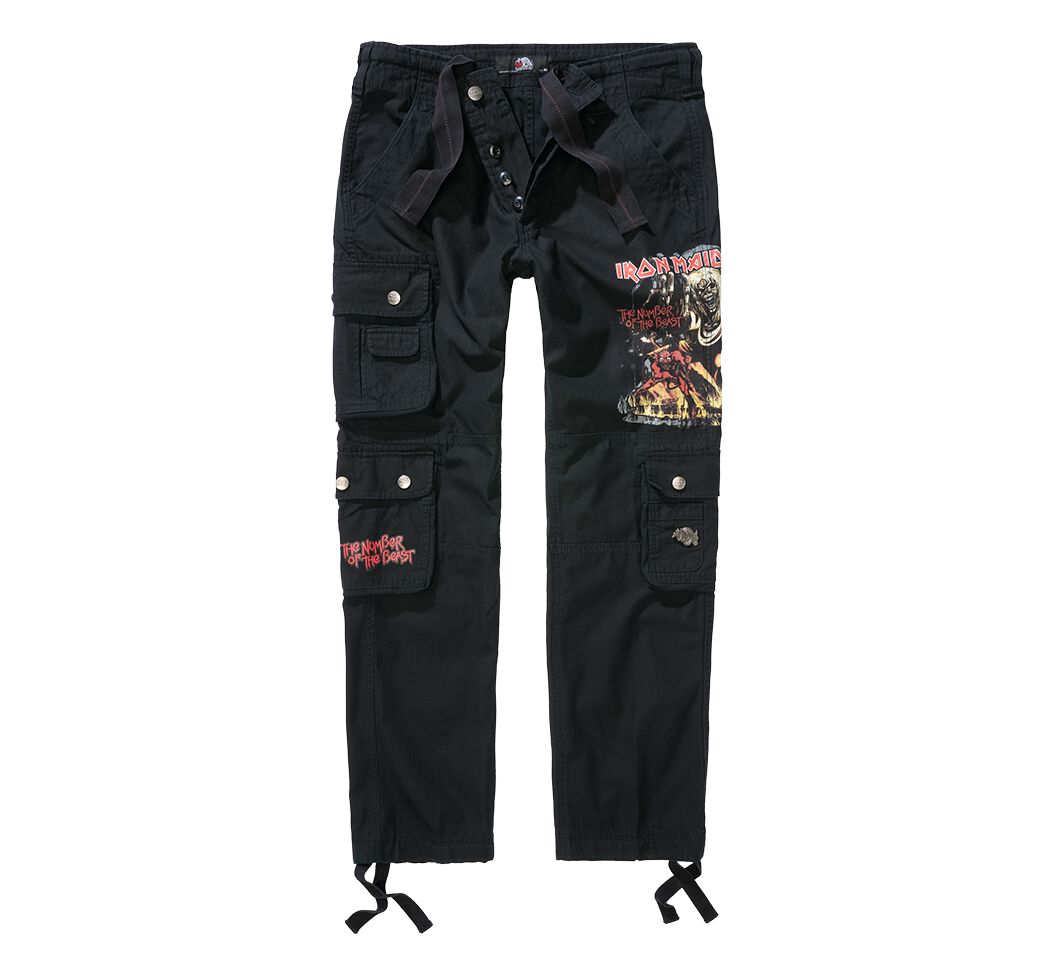 Iron Maiden Cargohose - Pure Slim Trousers - L bis 4XL - für Männer - Größe XL - schwarz  - Lizenziertes Merchandise! von Iron Maiden