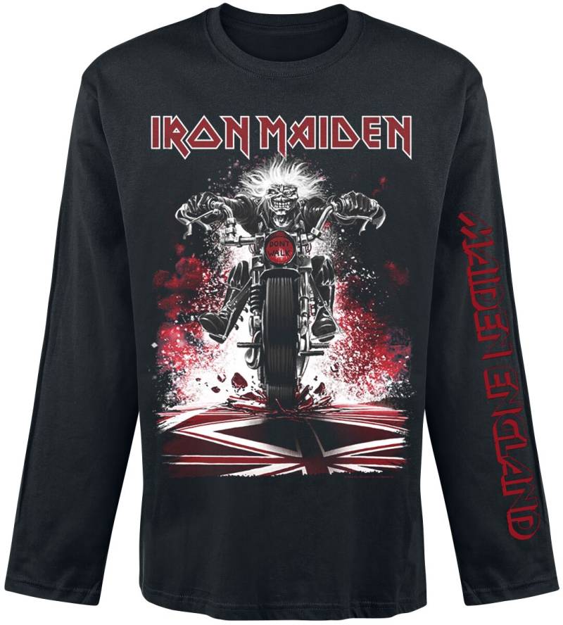 Iron Maiden Eddie Bike Langarmshirt schwarz in M von Iron Maiden